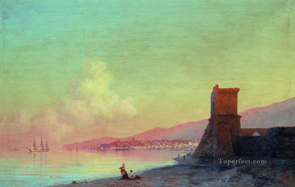 Amanecer en Feodosia 1852 Romántico Ivan Aivazovsky Ruso Pintura al óleo